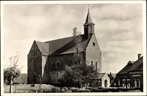 Ak Holwierde Groningen Niederlande, Herv. Kerk