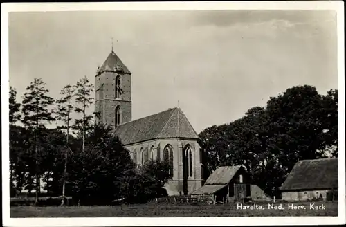 Ak Havelte Drenthe Niederlande, Ned. Herv. Kerk