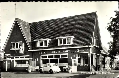 Ak Westerbork Drenthe Niederlande, Hotel-Restaurant Slomp