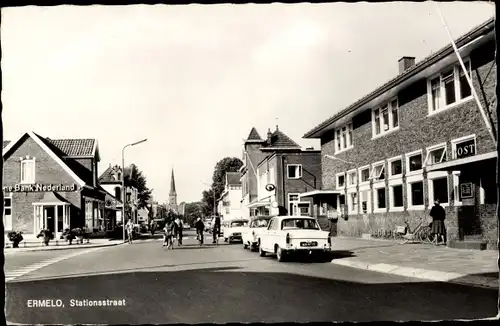 Ak Ermelo Gelderland, Stationsstraat, Bank