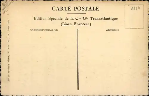 Ak Paquebot Espagne, CGT, French Line