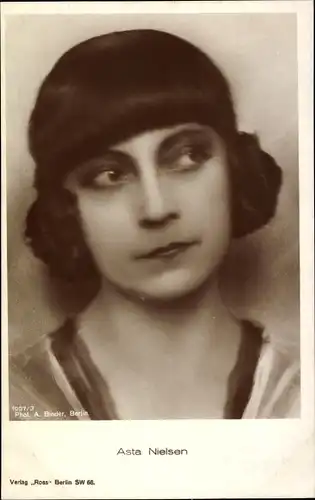 Ak Schauspielerin Asta Nielsen, Portrait, Ross Verlag 1007/3