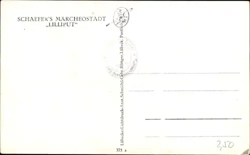 Ak Schaefer's Märchenstadt Liliput, Liliputaner