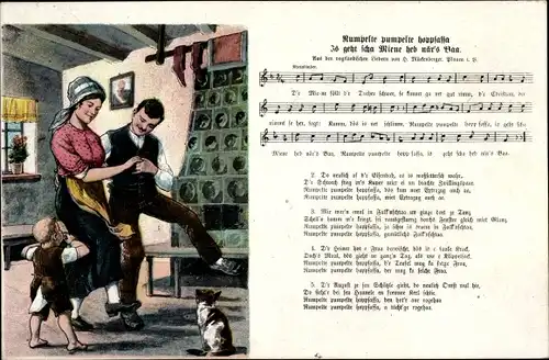 Lied Ak Mückenberger, Hilmar, Rumpelte pumpelte hoppsassa, tanzendes Paar, Vogtland