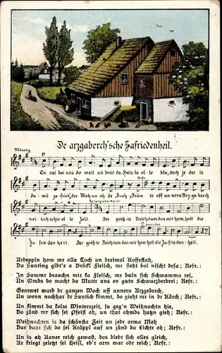 Lied Ak De arzgaberch'sche Zafriedenheit, Erzgebirgische Mundart