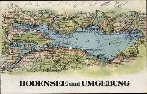 Landkarten Ak Konstanz am Bodensee, Bodensee und Umgebung, Romanshorn, Arbon