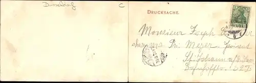 Klapp Ak Düsseldorf am Rhein, Industrie und Gewerbeausstellung 1902, Blick auf die Stadt