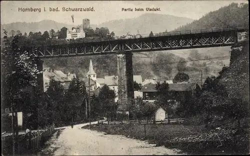 Ak Hornberg im Schwarzwald, Partie beim Viadukt