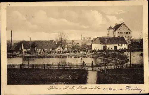 Ak Stetten am kalten Markt, Partie am See