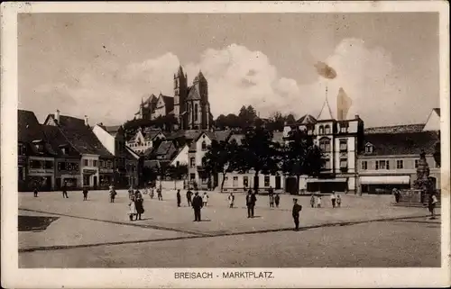 Ak Breisach am Oberrhein, Marktplatz