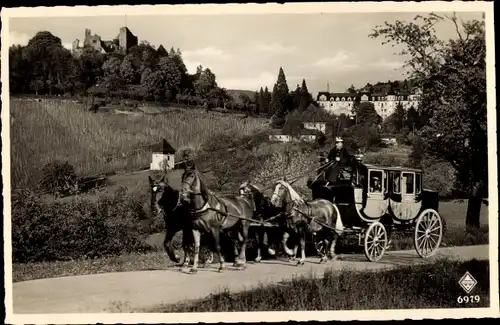 Ak Badenweiler im Schwarzwald, Postkutsche