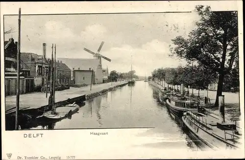 Ak Delft Südholland Niederlande, Haagvaart