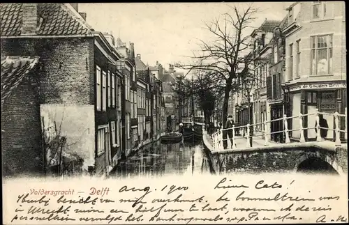 Ak Delft Südholland Niederlande, Voldersgracht