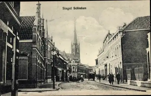 Ak Schiedam Südholland Niederlande, Singel