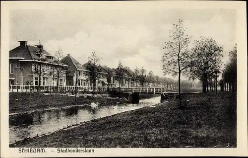 Ak Schiedam Südholland Niederlande, Stadhouderslaan