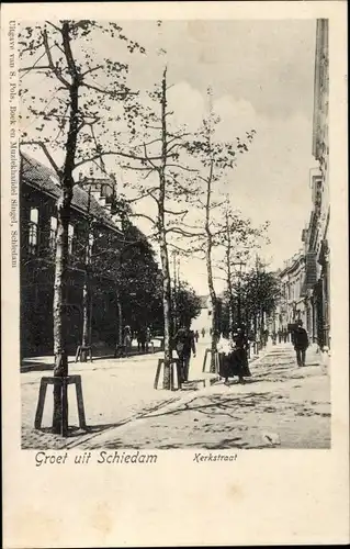 Ak Schiedam Südholland Niederlande, Kerkstraat