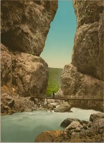 Foto Grindelwald Kanton Bern, Grindelwaldgrotte, Photochrom Zürich