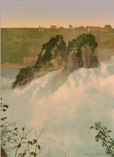 Foto Rheinfall Kanton Schaffhausen, Panorama, Photochrom Zürich