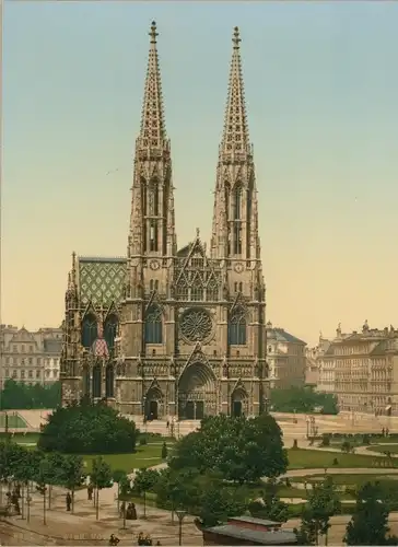 Foto Wien, Votivkirche, Photochrom Zürich