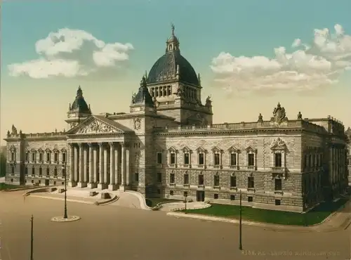 Foto Leipzig, Reichsgericht, Photochrom Zürich