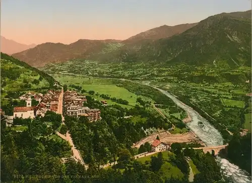 Foto Thusis Kanton Graubünden, Panorama von der Viamala aus