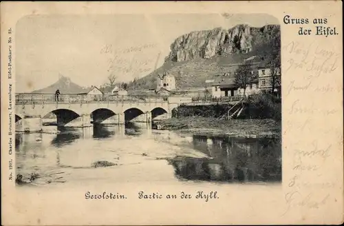 Ak Gerolstein in der Eifel, Partie an der Kyll