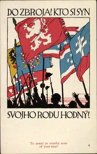 Künstler Ak Do Zbroja! Kto si syn svjoho rodu hodny, Tschechoslowakische Armee