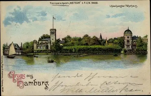 Litho Hamburg Uhlenhorst, Uhlenhorster Fährhaus