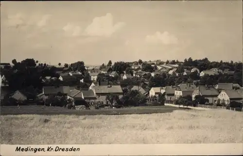 Ak Medingen Ottendorf Okrilla Sachsen, Panorama vom Ort