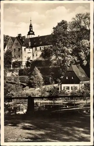 Ak Pfaffroda Olbernhau im Erzgebirge Sachsen, Schloss, Ortspartie