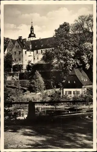 Ak Pfaffroda Olbernhau im Erzgebirge Sachsen, Schloss, Ortspartie