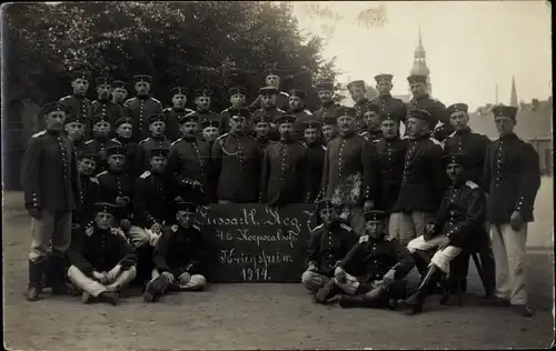 Foto Ak Köln am Rhein, Deutsche Soldaten in Uniform, Fussartl. Reg. 7, 4. Korporalschaft