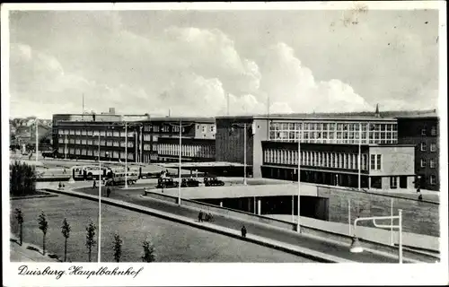 Ak Duisburg im Ruhrgebiet, Hauptbahnhof