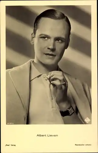 Ak Schauspieler Albert Lieven, Portrait, Ross Verlag 9137 1