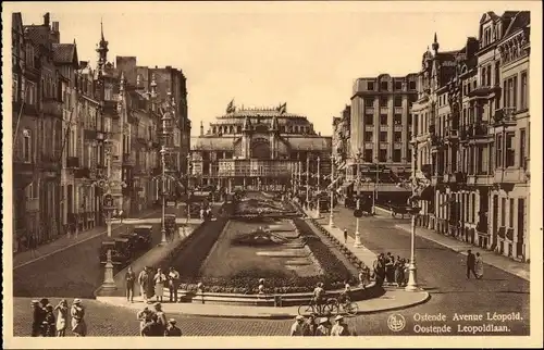 Ak Oostende Ostende Westflandern, Leopoldlaan