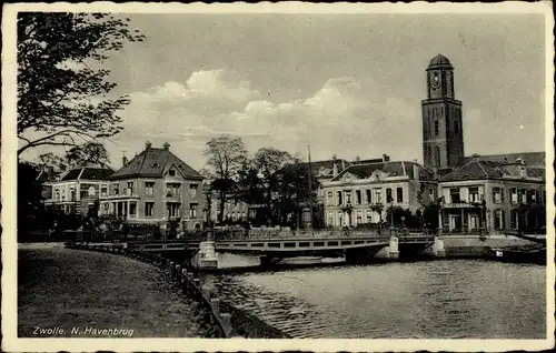 Ak Zwolle Overijssel Niederlande, Nieuwe Ravenbrug