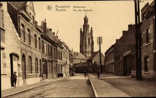 Ak Roeselare Roeselaere Rousselare Roulers Westflandern, Rue de Remparts