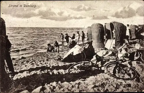 Ak Domburg Veere Zeeland Niederlande, Strandpartie