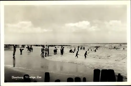 Ak Domburg Veere Zeeland Niederlande, Woelige Zee