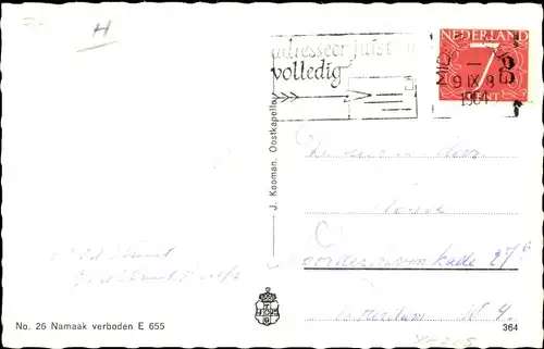 Ak Oostkapelle Walcheren Zeeland, Duinbeek