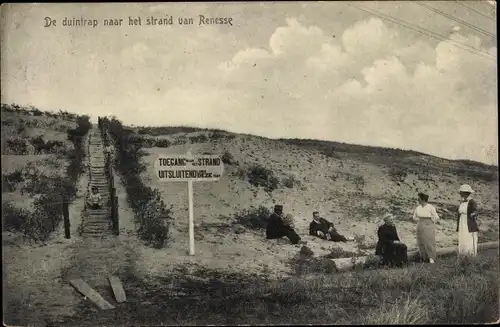 Ak Renesse Schouwen-Duiveland Zeeland, Strandpartie