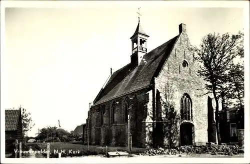 Ak Vrouwenpolder Walcheren Zeeland Niederlande, N. H. Kerk