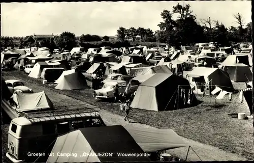 Ak Vrouwenpolder Walcheren Zeeland Niederlande, Camping Oranjezon