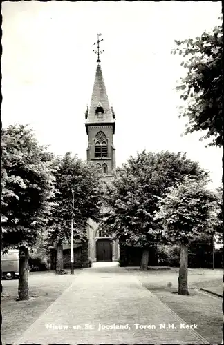 Ak Nieuw en Sint Joosland Walcheren Zeeland Niederlande, Toren N. H. Kerk