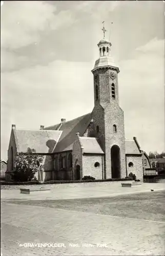 Ak 's Gravenpolder Zuid Beveland Zeeland, Ned. Herv. Kerk