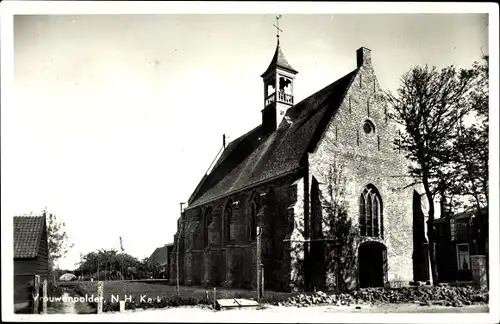 Ak Vrouwenpolder Walcheren Zeeland Niederlande, N. H. Kerk