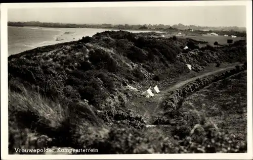 Ak Vrouwenpolder Walcheren Zeeland Niederlande, Kampeerterrein