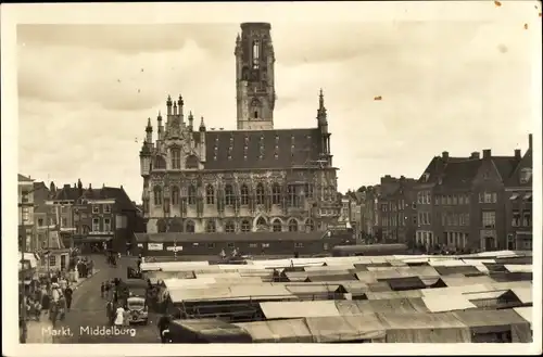 Ak Middelburg Zeeland Niederlande, Markt