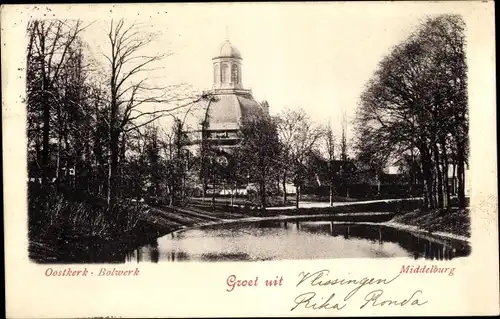 Ak Middelburg Zeeland Niederlande, Oostkerk, Bolkwerk
