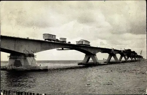 Ak Zeeland Niederlande, Brug over de Oosterschelde in aanbouw